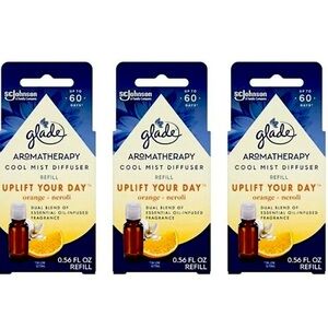 Glade Essential Oil Diffuser Lot Of 3 Refills Aromatherapy Orange Neroli 0.56oz